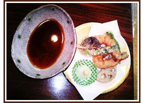 揚物 カニ爪・エビ・蓮根・甘長唐辛子・じゃが